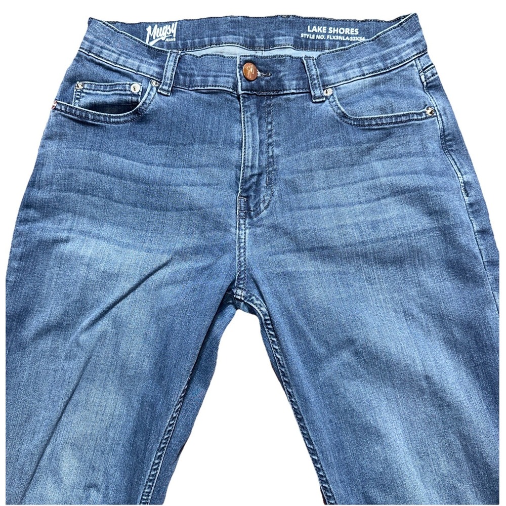 Mugsy Jeans Blue Lake Shores Men (fits 30x33) Medium Wash Stretch Comfort